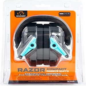 Walker's GWP-CRPAS-TL Razor Compact Passive Muff - Verde azulado