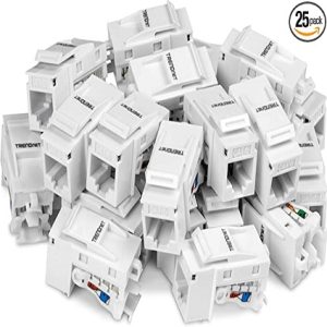 TRENDnet Cat6 Keystone Jack, 25-Pack Bundle