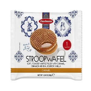 DAELMANS - Stroopwafels, waffles holandeses suaves, tostados, paquete de 24, caramelo,