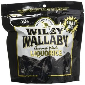 Wiley Wallaby Caramelo de regaliz negro estilo Goumet australiano de 24 onzas