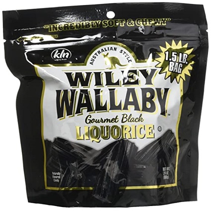 Wiley Wallaby Caramelo de regaliz negro estilo Goumet australiano de 24 onzas
