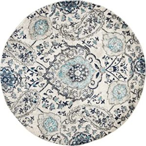 SAFAVIEH Madison Collection 5'3" x 5'3" Round Cream